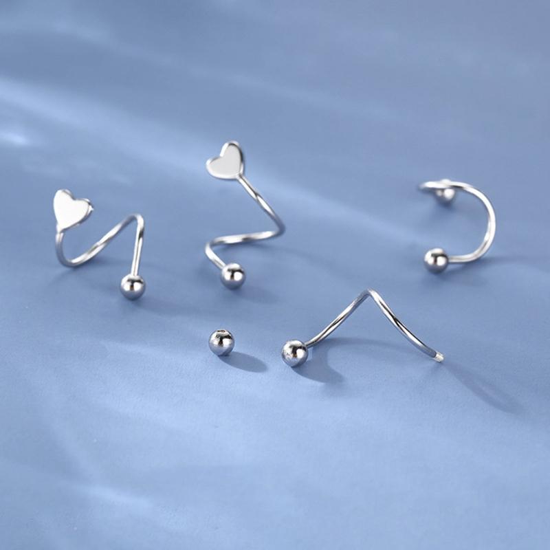 Silberne minimalistische Wickel-Ohrklemmen, Kletterer-Manschetten-Ohrringe für Frauen, Knorpel-Wickel-Ohrringe, hypoallergene Ohrringe