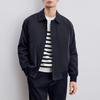 Men Jacket Lapel Long Sleeve Buttons Placket Coat with Pockets Solid