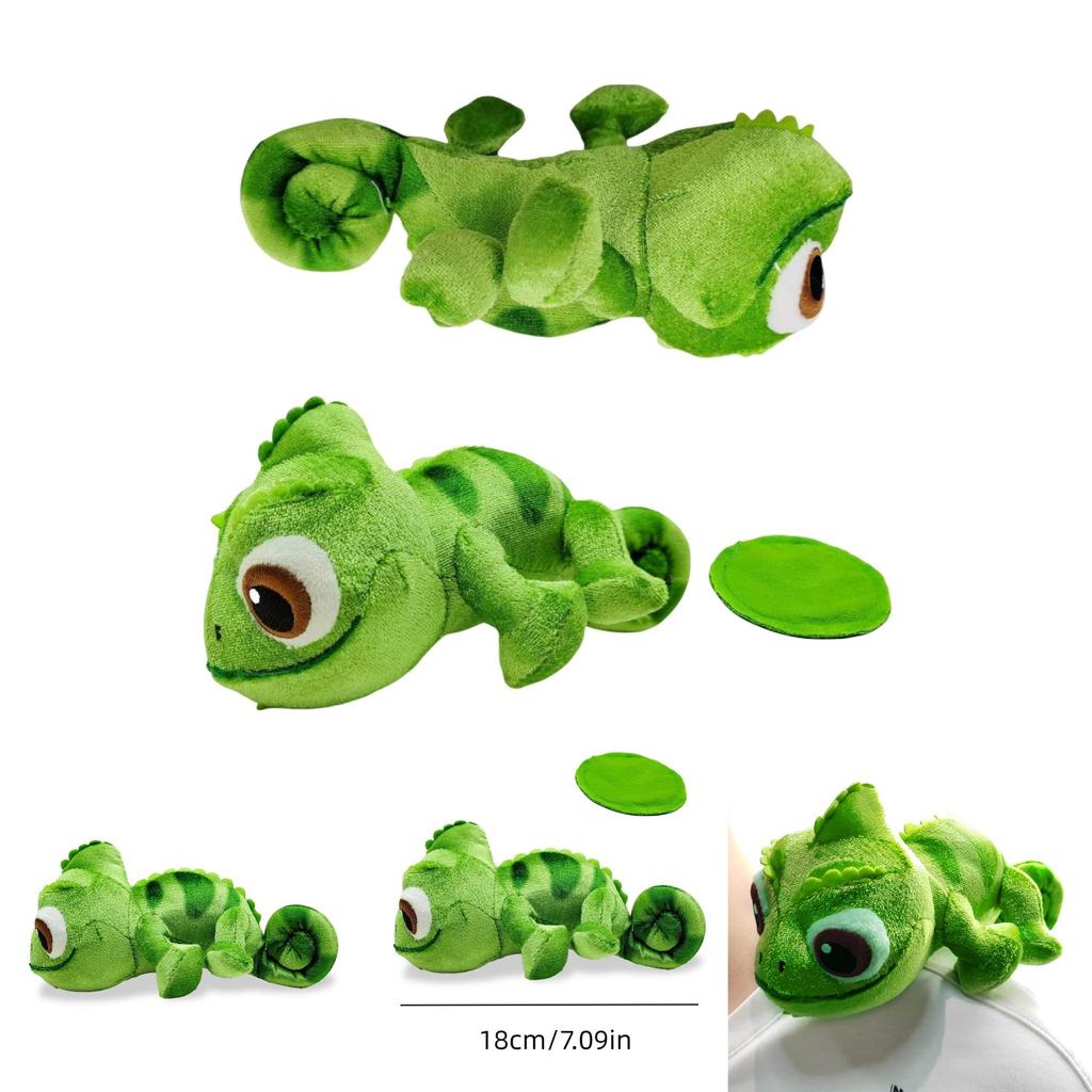 Color-changing Chameleon Plush Toy With Long Hair 16cm Size