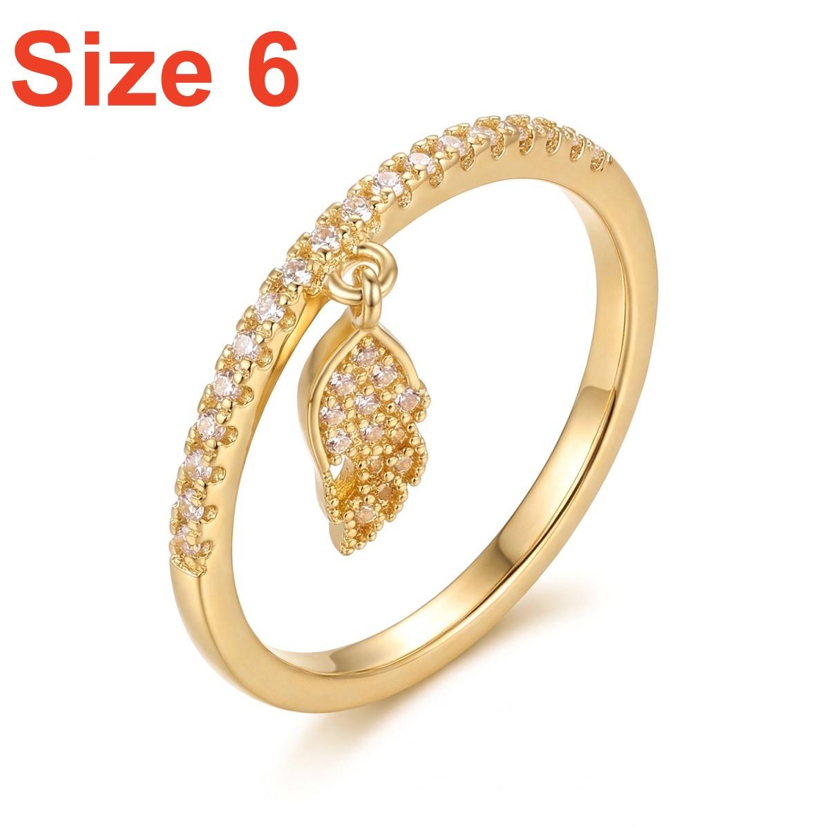 

Trendy Elegant Feather Leaf Brass Inlaid CZ Zircon Rings Minimalist Exquisite Geometric Wings Finger Ring Wedding Daily Jewelry