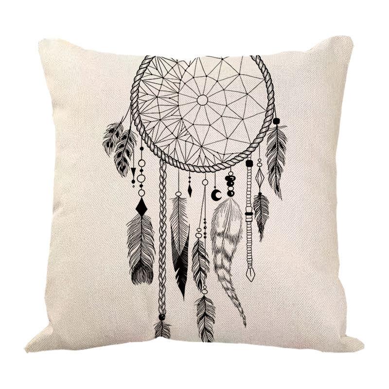 Dreamcatcher Printed Bay Window Decoration Pillow Case Car Waist Pad Pillow Sofa