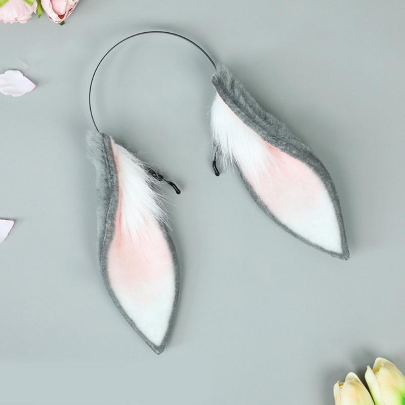 Hasenohren Handgemacht Tierisch Flauschig Kaninchen Stirnband Haarreif für Maskerade