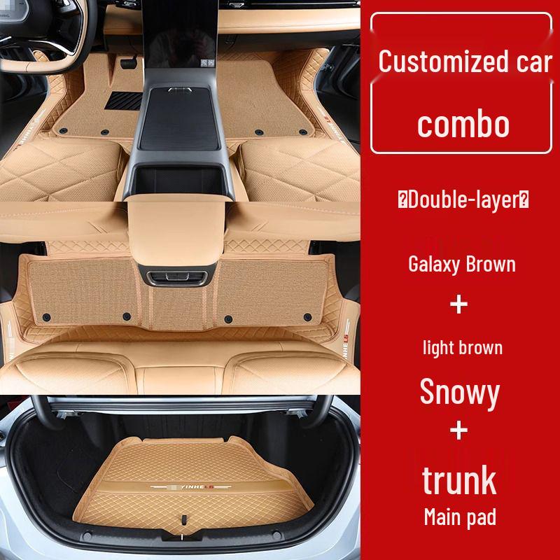 Compatible Galaxy L6 Double Layer Floor Mats & Bumper for 23-25 Models - Car Interior Accessories