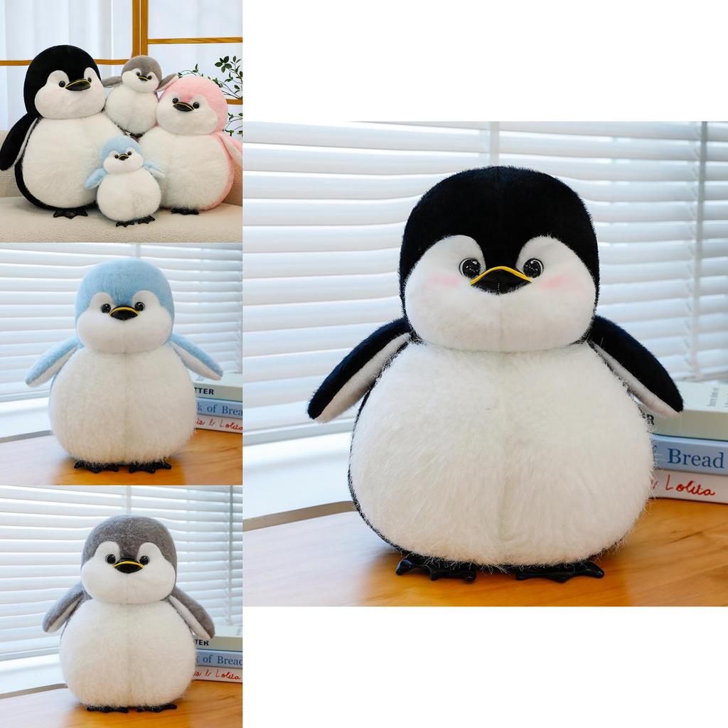 Adorable Black And Gray Soft Penguin Plush Toy Perfect For Kids Birthday Gifts