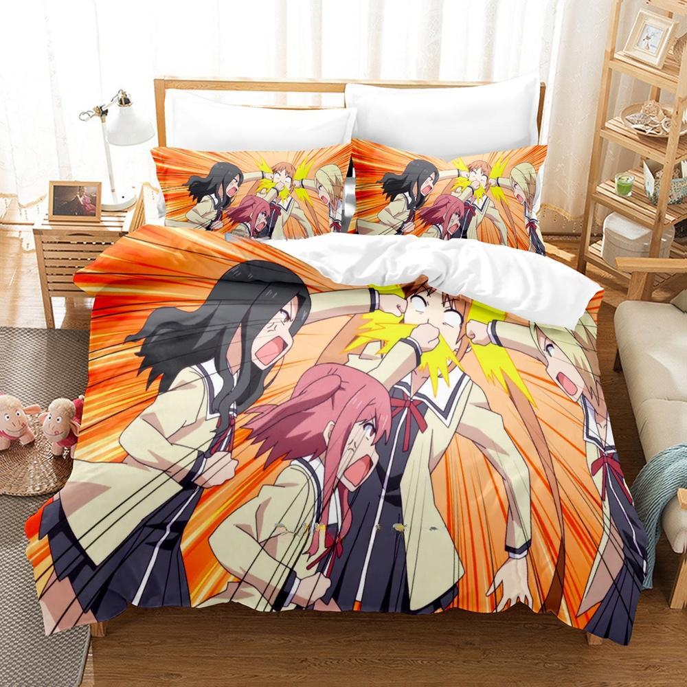 New Aho Girl Bedding Set Single Twin Full Queen King Size Bed Set Adult Kid Bedroom Duvet cover Sets Cool Anime Bed Sheet Set