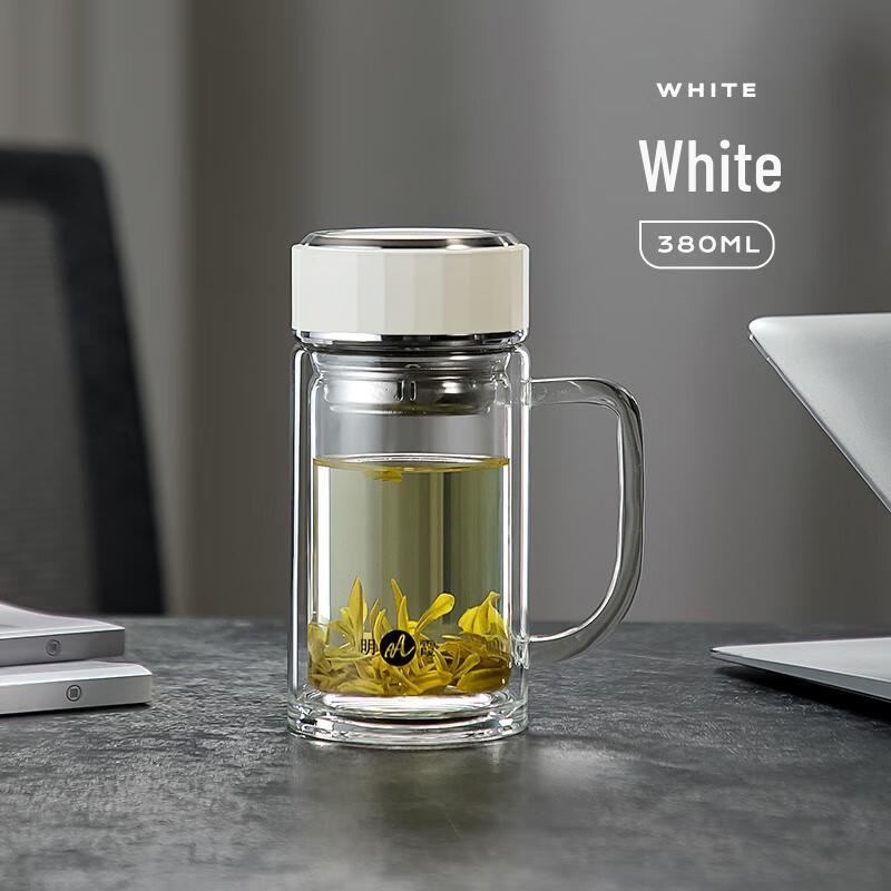 Mingxia Double-Walled Borosilicate Glass Mug with Lid