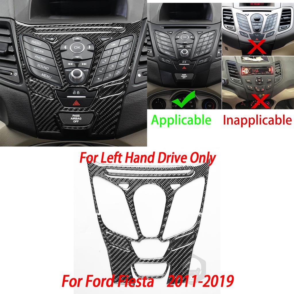 Carbon Fiber Side Air Vent Dashboard Center Console Gear Shift Panel Car Interior Accessories Sticker For Ford Fiesta 2011-