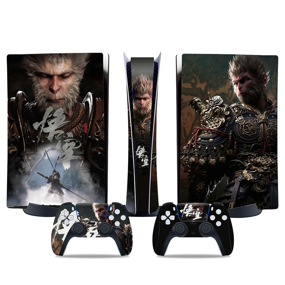 

Black Myth Wukong Vinyl Skin Sticker Decal Cover Dustproof Protective Stickers for Playstation 5 Disc Digital Console Controller