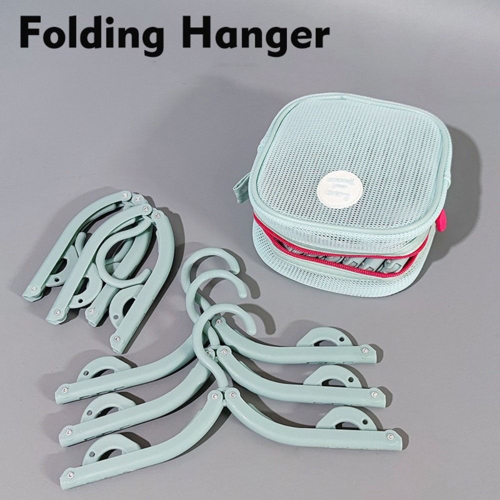 Rutschfester faltbarer Kleiderbügel 6 Bügel 12 Clips Wäscheständer platzsparend mit Aufbewahrungstasche faltbarer Kleiderbügel