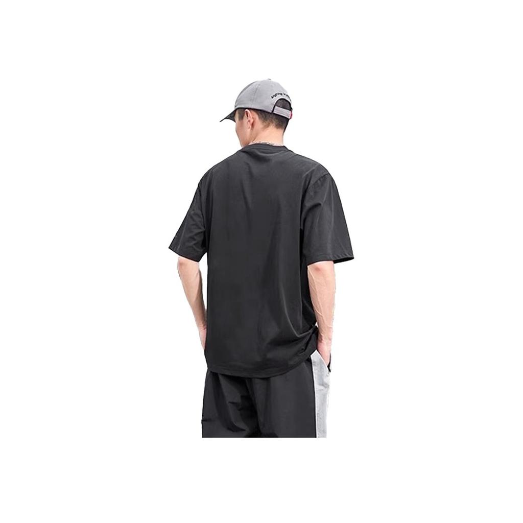 Li-Ning Loose Fit Round Neck Comfortable Printed Letter Logo Sports Casual Short Sleeve T-Shirt Unisex Tops ASCT400-1