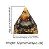 Crystal Agate 5cm Pyramid Crushed Stones Epoxy Resin Grinding and Watering Jinhua Home Office Desktop Decorations Crafts