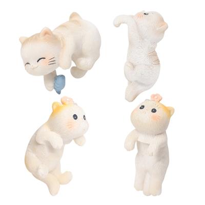 Resin Fish Tanks Cartoon Cats Figurines Landscape Ornaments Water Animal Fashion Simulated Aquariums Cats Ornament