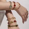 Glass Stone Hemming Bracelet Court Style Light Luxury Jewelry