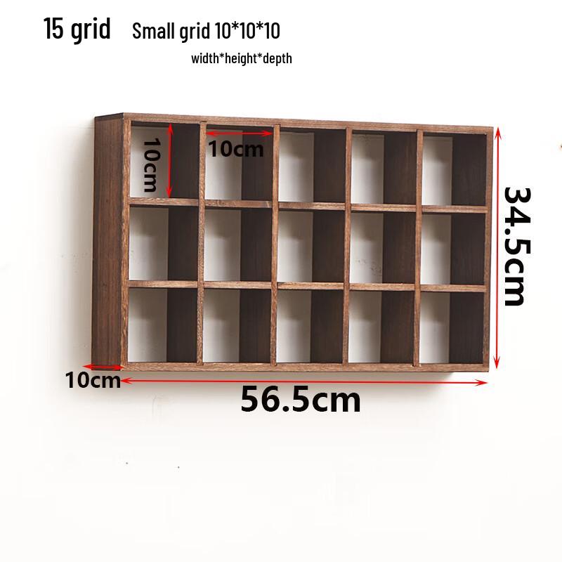 

Винтажная настенная полка для чайных чашек на 15 ячеек