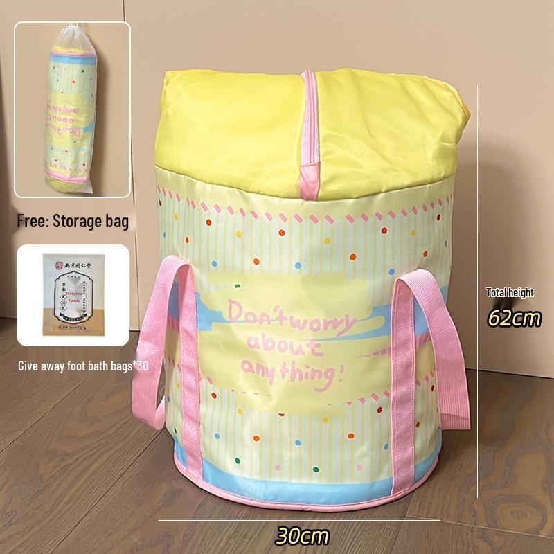 Foldable Portable Over-Calf Foot Bath Bucket for Travel and Home Use