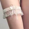 Elfenbein Farbe Spitze Bowknot Braut Strumpfband Gürtel Mädchen Cosplay Hochzeit Party Bein Ring Schleife Frauen Zubehör