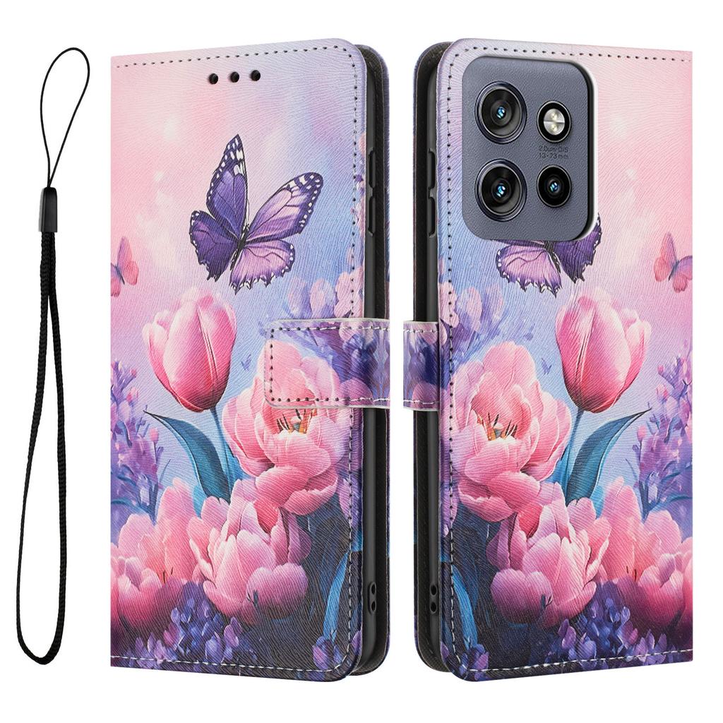 YX-2501 Leather Case For Motorola Moto S50 5G/Edge 50 Neo 5G/Thinkphone 25 5G Pattern Printing Wallet Phone Cover