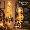 Bethlehem Star Led Lighted Wall Hanging Ornament Warm Light Christmas Nativity Scene Decor For Home Door Holiday Party