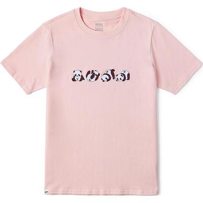 Vans Cartoon Print Crew Neck Pullover Short Sleeve T-Shirt Women Tops Pink VN000P3UCHN