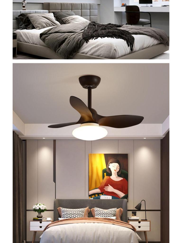 Leiser energiesparender Deckenventilator mit Licht, variablem Geschwindigkeitsregler & Fernbedienung für Wohnzimmer & Schlafzimmer