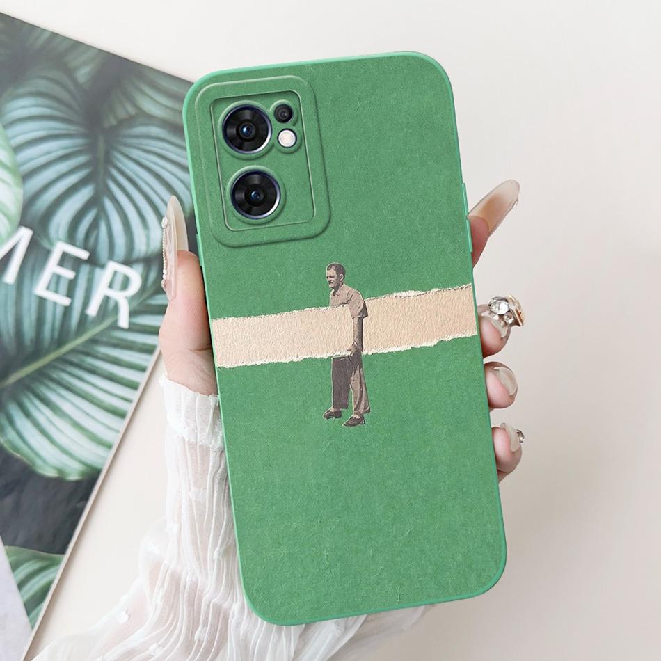 For OPPO Reno7 5G Elegant Sunflower Tulip Printed Phone Case For Oppo Reno 7 5G CPH2371 Soft Silicone Shockproof Cases