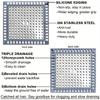 Square Bathtub Drain Cover Stainless Steel Anti-blocking Strainer Shower Drain Strainers  Bathroom