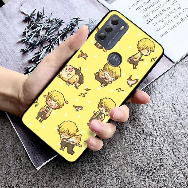 Demon Slayer Zenitsu Phone Case for Motorola Moto E32 E20 E40 G22 G52 G20 G30 G100 G60 G50 G10 GPure GStylus G9 One Action Macro