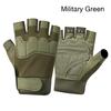 Tactical Gloves Fingerless Gloves for Men Riding Work Gear Anti Skid Camo Fleece Half Finger Gloves