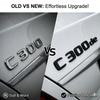 C300de Letters Emblem Badge Car Rear Trunk Logo Sticker For Mercedes Benz C Class W205 W206 C300 de Black Chrome Accessories AX1