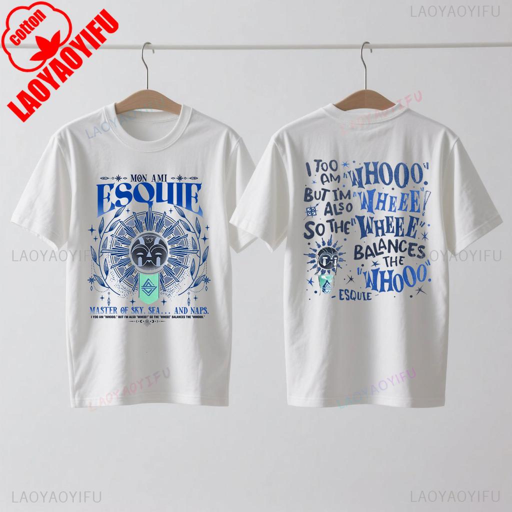 Koszulka Esquie Clair Obscur Expedition 33 Zabawna koszulka Esquie dla graczy dla fanów Prezent Moda letnia Casual Miękka bawełna Krótki rękaw Top