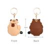 Bamen Bug Club Cartoon Access Control Card Leather Case Keychain Creative Cute Girl Key Pendant Bag Hanging Personalized Gifts