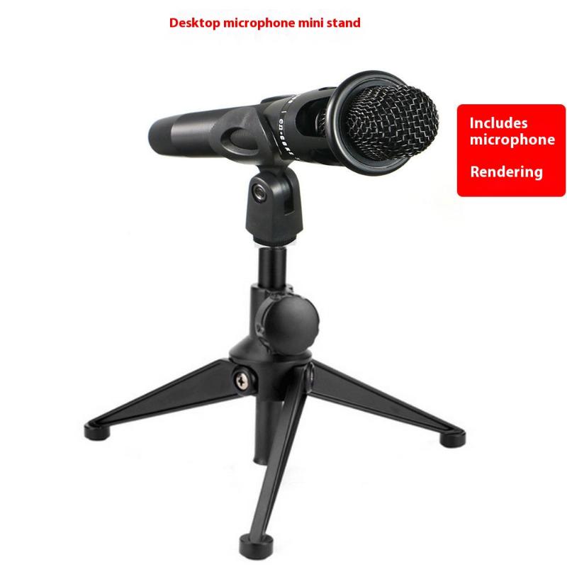 1 Pcs Mini Portable Table Stand Universal Microphone Stand Desktop Tripod Adjustable Mic Clip Holder Lightweight Bracket