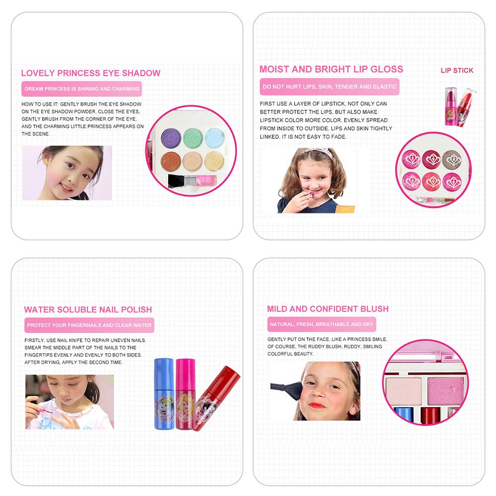 Girls Makeup Kit for Kids Washable Fashion Makeup Set Girls Play Cosmetics Set
