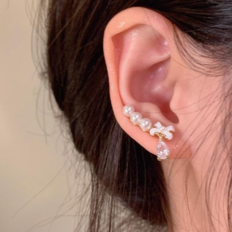 Korean Style Pearl Earrings Cute Simple Luxury Earrings For Women Jewelry