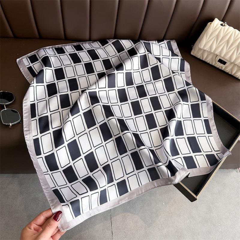 Color Block Plaid Printed Fashion Women S Square Scarf