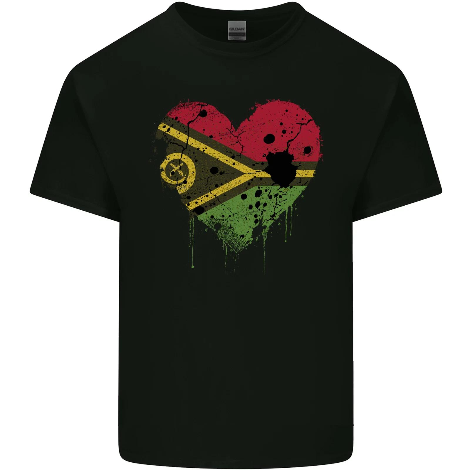 Love Vanuatu Flag Day Football Kids T-Shirt Childrens L