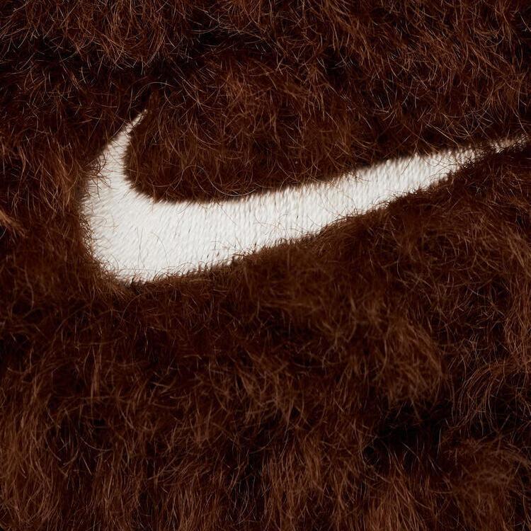 Nike Giacca in pile a manica lunga con zip e colletto a tinta unita da donna, giacche, marrone HV2808-265
