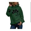 Bear Claw Print Long Sleeve Hoodie Bear Claw Print Long Sleeves Women's Hoodie