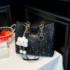 New Trendy Fashion Bag Temperament Versatile Large Capacity Shoulder Casual Portable Student Commuting Armpit Bag