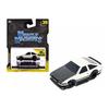 Muscle Machines 1/64 Toyota Sprinter Trueno AE86 White/Black Muscle Machines TRUENO Diecast Model with Base