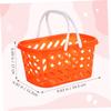 OUNONA 2-Pack Kids Shopping Baskets, Toy Storage Baskets, ABS Material, with Handles, Grocery Baskets, Storage Boxes for Bathrooms and Kids' Rooms,