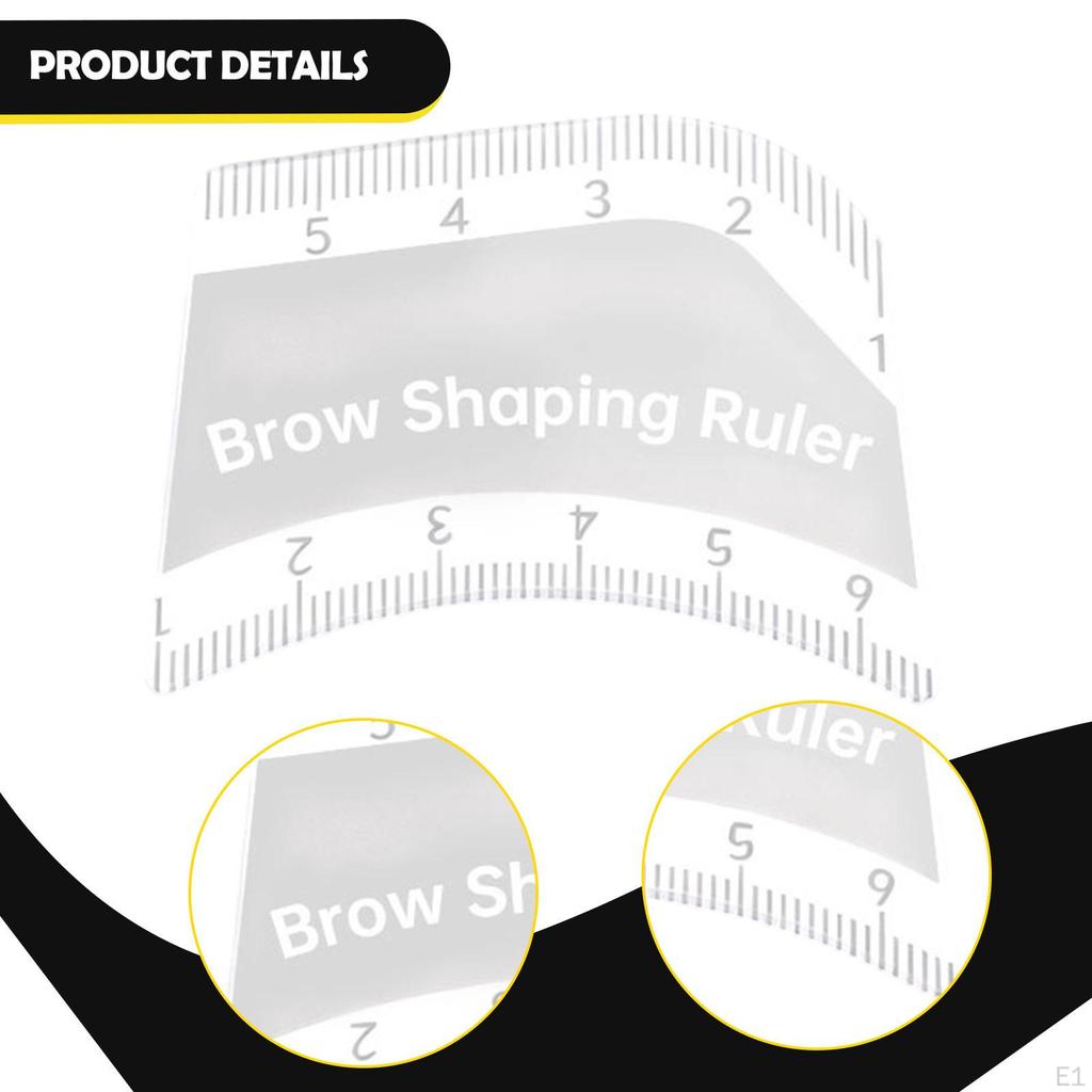 Ögonbrynsshape-linjal Brow Professional Bärbar Akrylmall Enkelt Kartläggningsverktyg