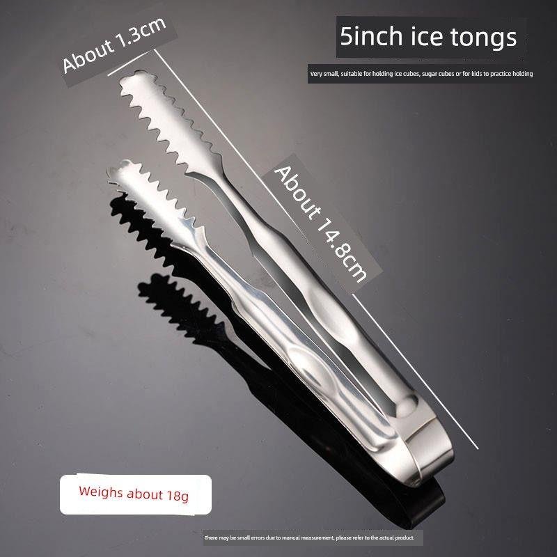 Stainless Steel Tongs, Food Tongs, Stainless Steel Food Clips, Bread Tongs, Barbecue Tongs, Bun and Steamed Bun Tongs, Extended Spicy Hot Pot Tongs 5inch Ice Clip 1 Piece [about 14.8cm]