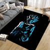 Dragon Ball Goku Square Area Rug, Non-Slip Floor Mat for Living Room, Perfect Gift for Goku Fans