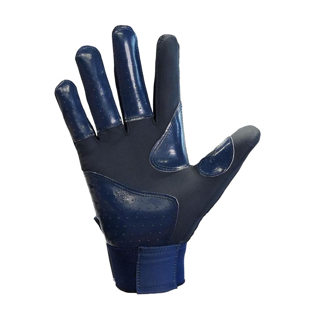 CUTTERS Batting Gloves B444 Power Control Navy X Silver 4.0, Ambidextrous, Baseball/Softball, XL,