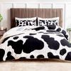 Cow Print Black And White Bedding Three-Piece Quilt Cover