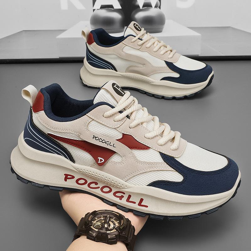 Men's Shoes Summer New Breathable Versatile Mesh Sports Leisure Heightening Retro Forrest Gump Dad Trendy Shoes