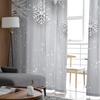 Ace de pin de Crăciun fulgi de zăpadă draperii transparente din granulație de lemn de Crăciun decorațiuni interioare fereastră tul perdele pentru sufragerie dormitor