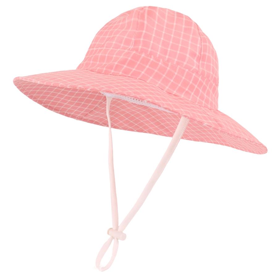 Baby Girl Sun Hat Infant Summer Beach Hats Toddler with Wide Brim Strap Outdoor Bucket Hat