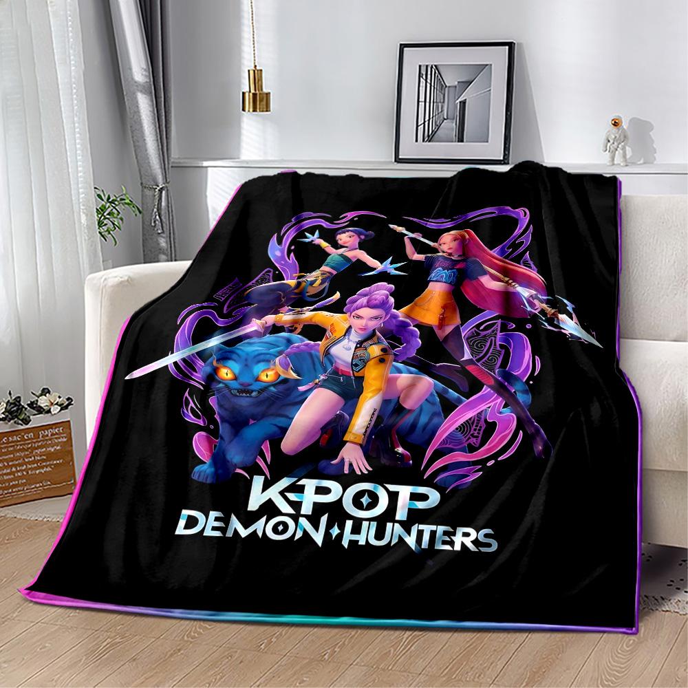 K-Pop Demon Hunters Blanket CozyBlanketSoft Warm Cozy Throw For Sofa Couch Office Bed Picnics Ideal for All Seasons Cozy Home Lovers Best Y26